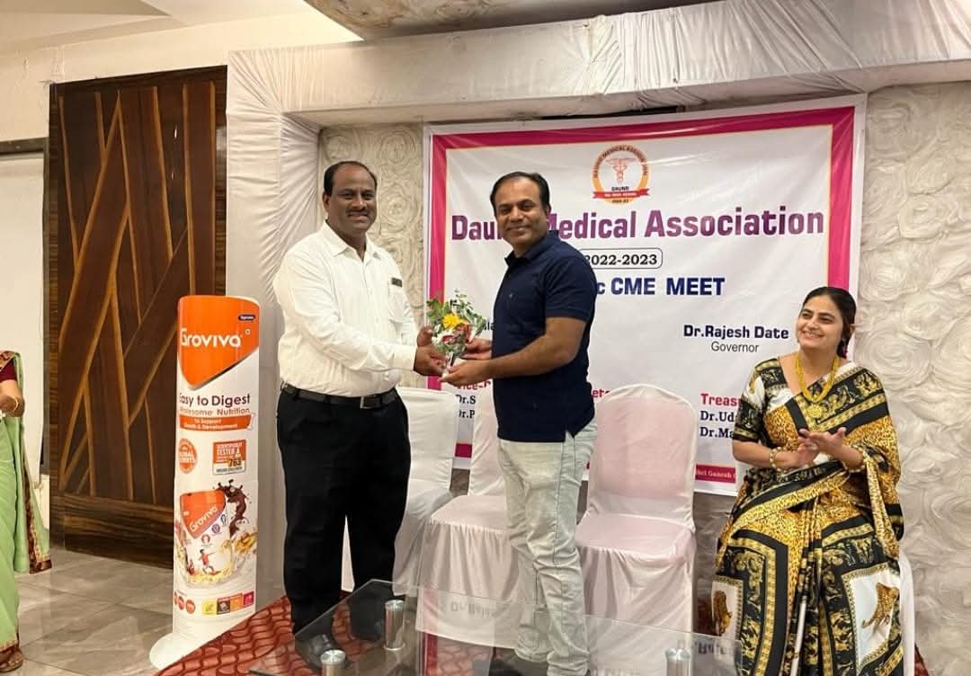 Felicitation by Doctors association After Conducting CME on Developmental Delay Early Recognition Dr Sunil Sable Pediatric Neurologist and Epilepsy Specialist Ahilynagar(Ahmednagar) Maharashtra