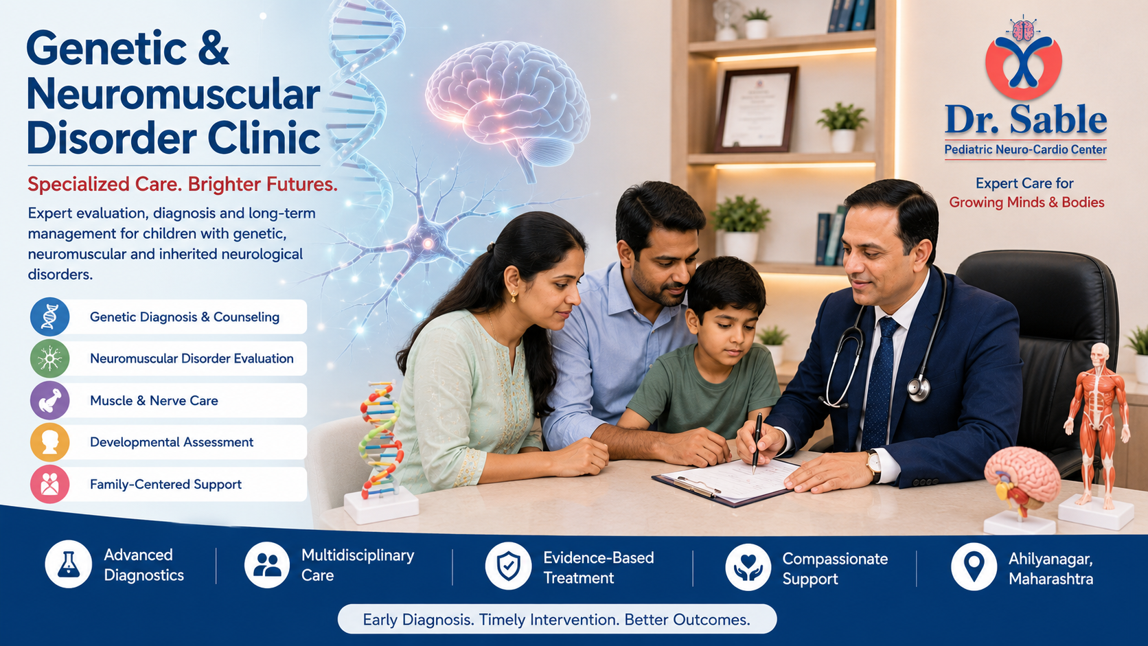 Genetic and Neuromuscular Disorder Clinic Ahilyanagar Dr Sunil Sable Best Pediatric Neurologist