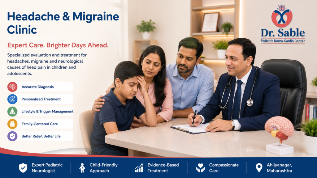 Headache and Migraine Clinic Dr Sunil Sable Pediatric Neurologist and Epilepsy Specialist Ahilynagar(Ahmednagar) Maharashtra