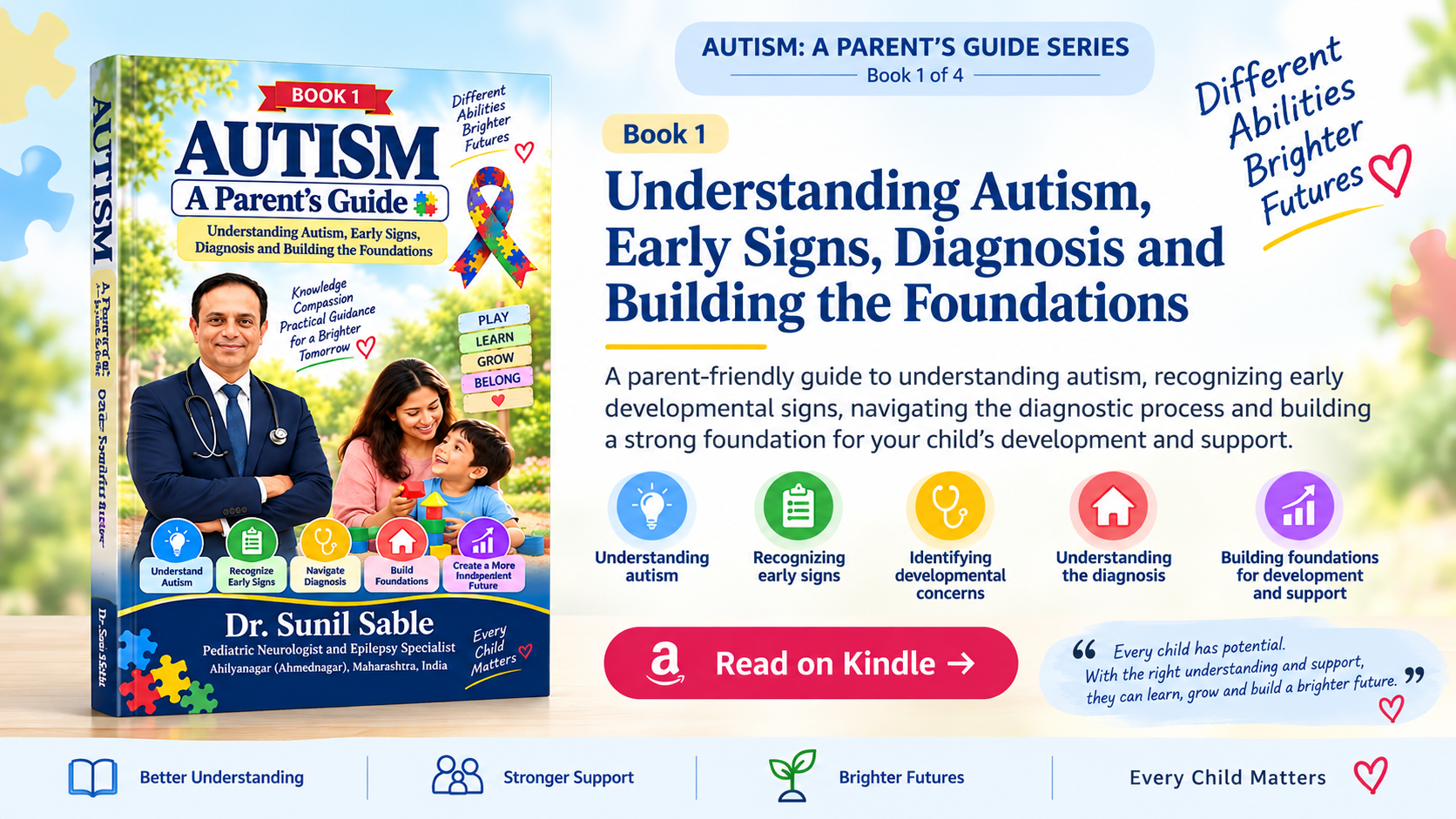 AUTISM: A Parent’s Guide Book 1 by Dr. Sunil Sable on understanding autism, early signs and diagnosis