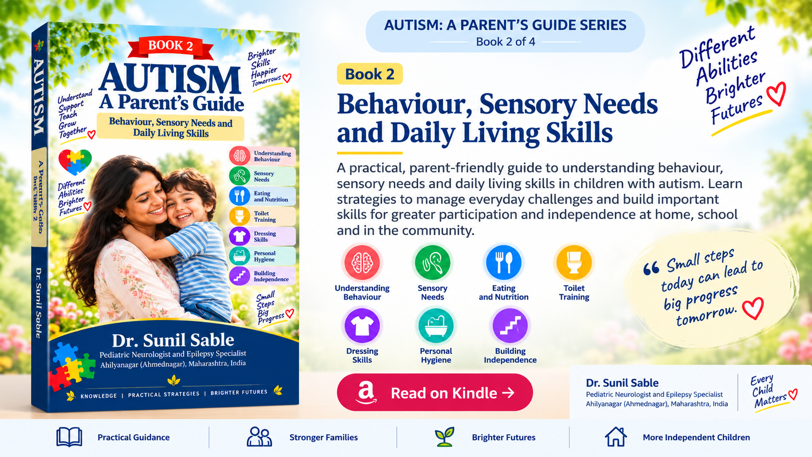 AUTISM: A Parent’s Guide Book 2 by Dr. Sunil Sable on behaviour, sensory needs and daily living skills